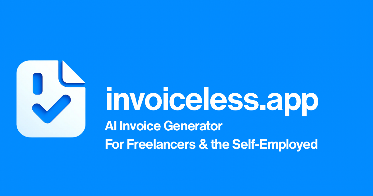 Invoiceless ai invoice generator for freelancers self employed